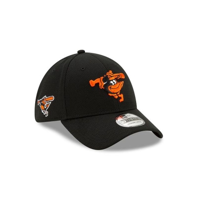 Black Baltimore Orioles Hat - New Era MLB 2021 Spring Training 39THIRTY Stretch Fit Caps USA7439021